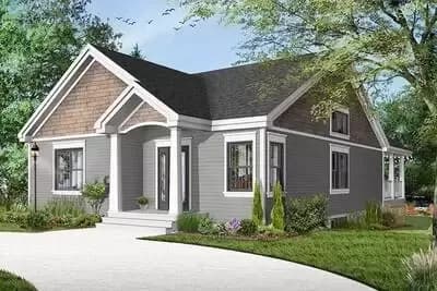 Narrow Lot Ranch House Plan