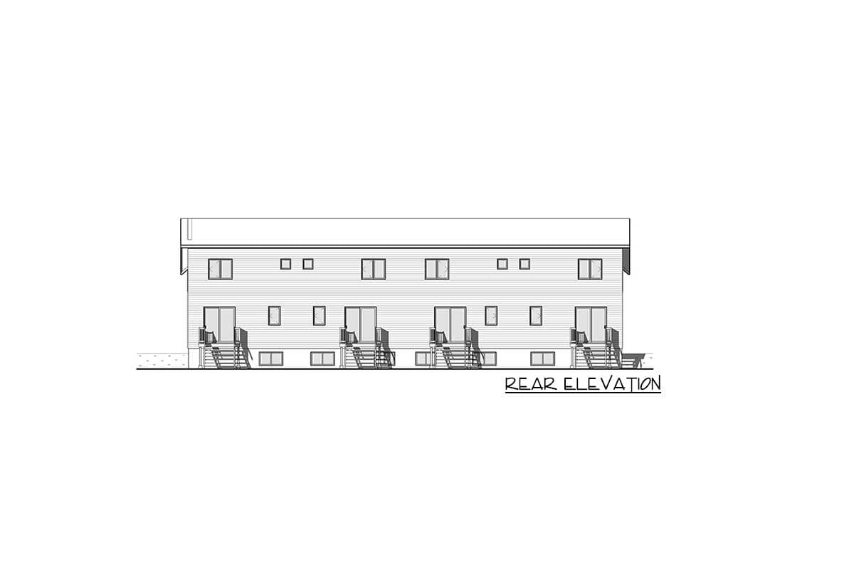 Plan 22524DR: 4-Unit Modern Rustic Multi-Family House Plan - Image #6 - Mountain, Northwest, Rustic
