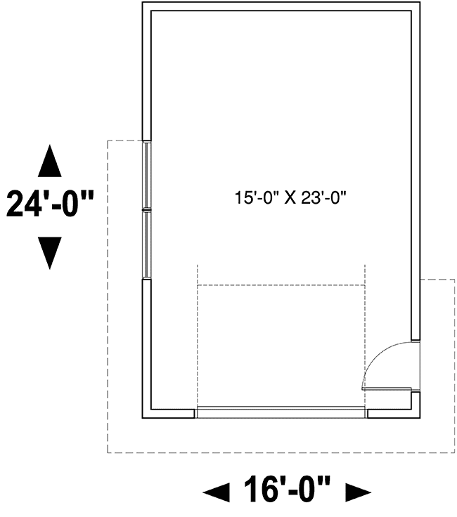 Plan 22528DR: Detached Garage Plan with Modern Exterior - Floor Plan - Main Level