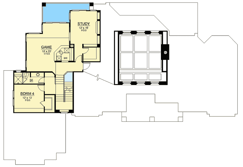 Plan 36555TX: Rugged Country Home Plan with Flexible Sun Room - Floor Plan - 2nd Floor - Country, Craftsman, Rustic