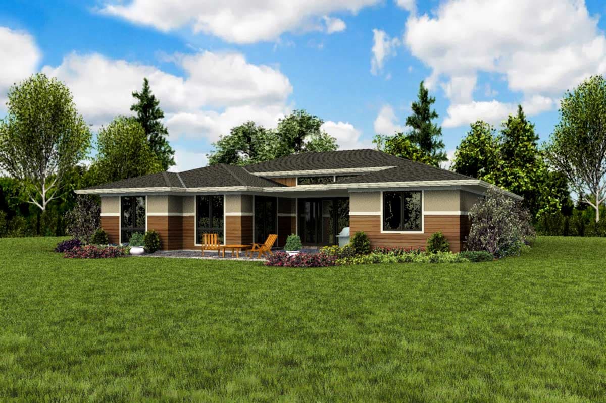 Plan 69693AM: Flexible Prairie Style Home Plan with Split Bedrooms - Image #6 - Northwest, Prairie