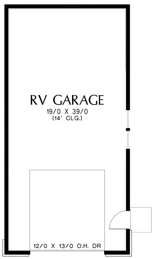 Plan 69695AM: Detached 800 Square Foot RV Garage Plan - Floor Plan - Main Level - Craftsman, Traditional