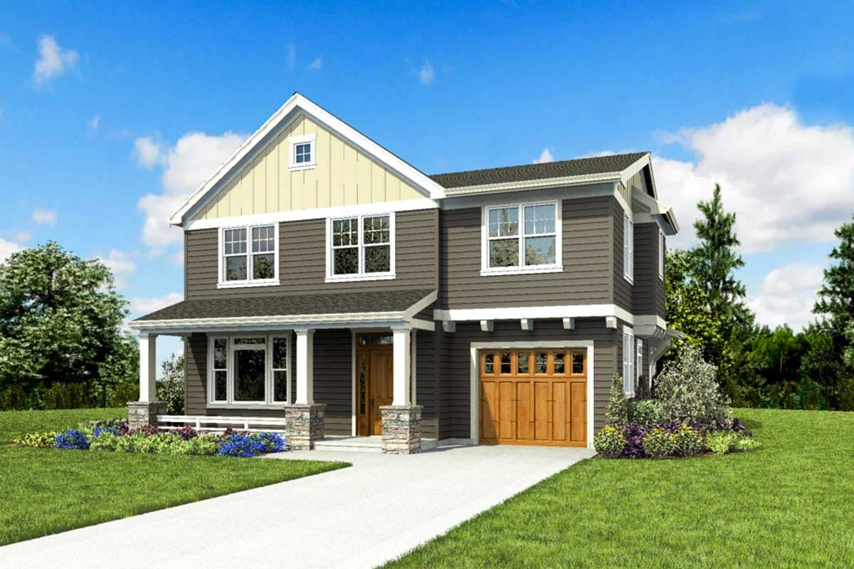 Plan 69696AM: Compact Craftsman Home Plan with Apartment Over Garage - Image #12 - Country, Craftsman, Northwest, Traditional