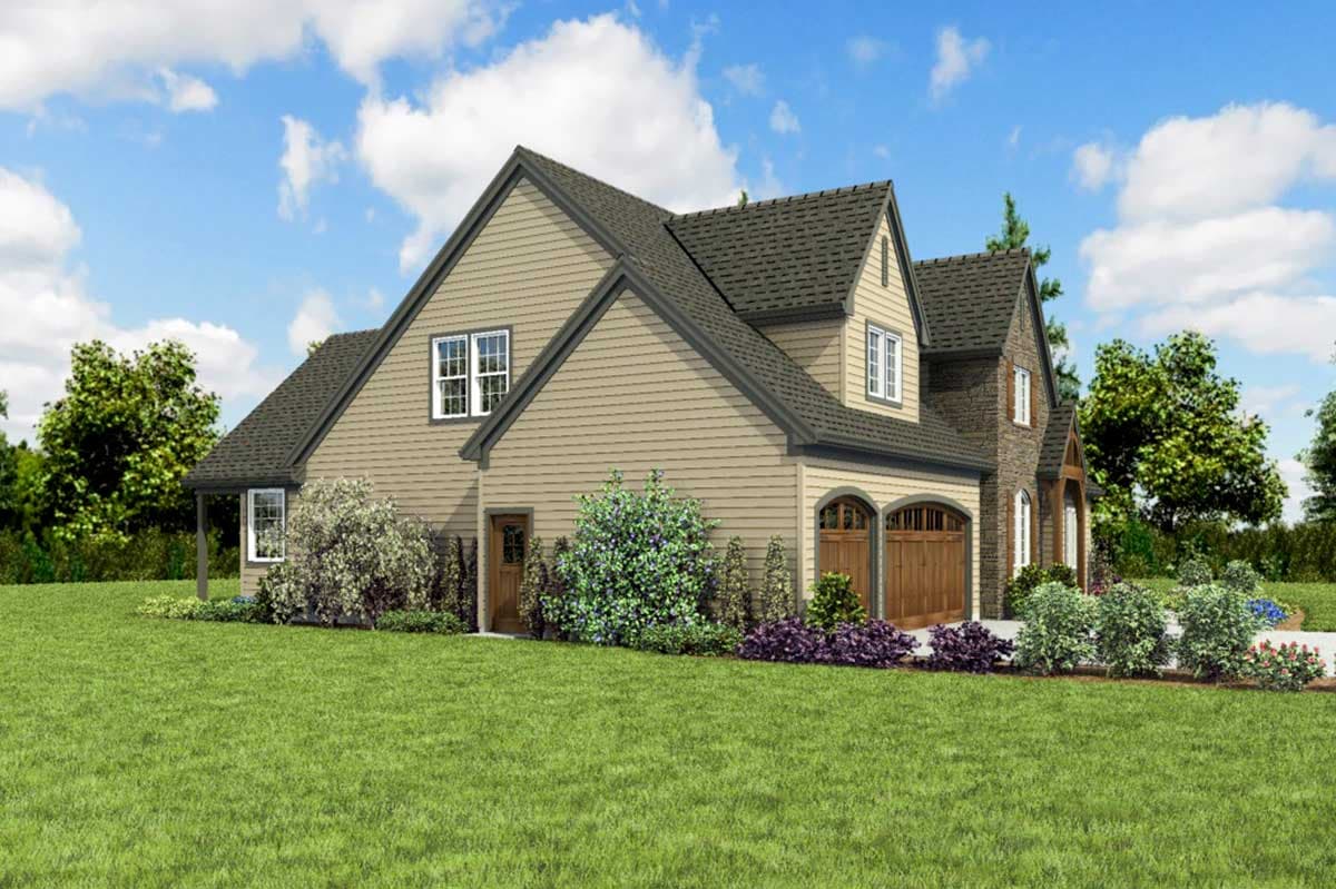 Plan 69697AM: 4-Bed House Plan with Vaulted Great Room and Master Suite - Image #4 - European, French Country, Northwest, Traditional