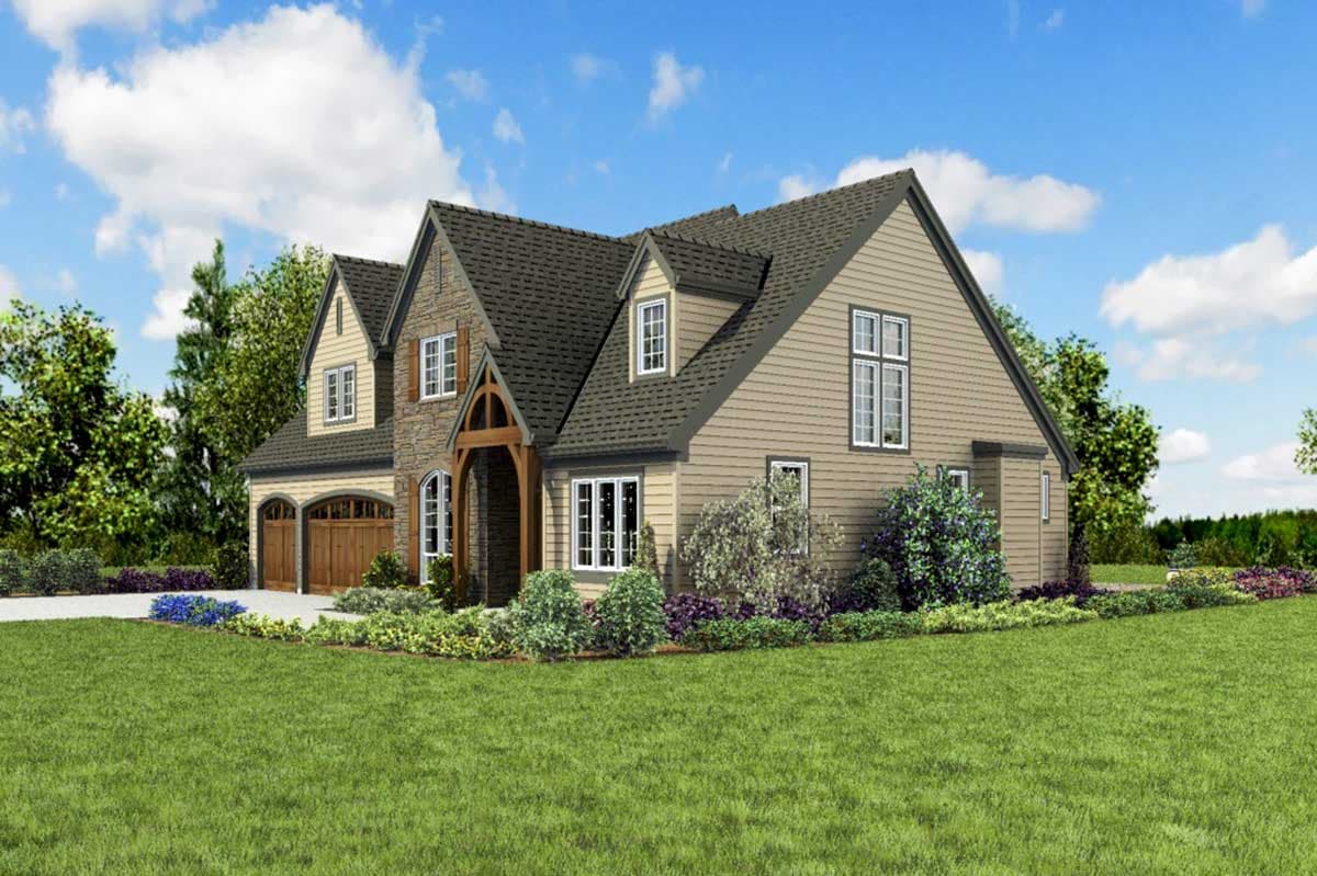 Plan 69697AM: 4-Bed House Plan with Vaulted Great Room and Master Suite - Image #11 - European, French Country, Northwest, Traditional