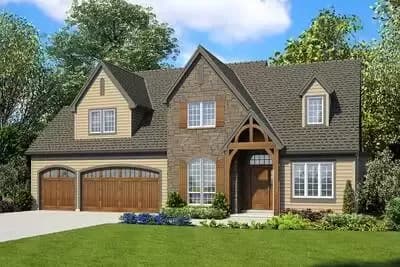 4-Bed House Plan with Vaulted Great Room and Master Suite