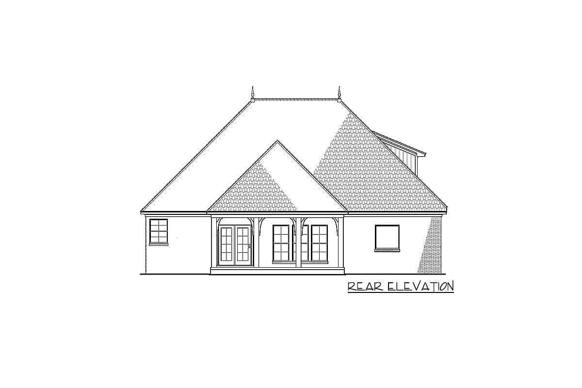 Plan 70588MK: Affordable French Country Cottage Plan with Bonus Over Garage - Image #6 - Cottage, Craftsman, European, French Country, Southern, Traditional
