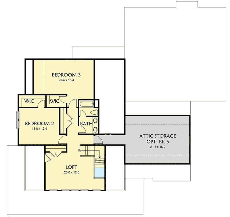 Plan 500050VV: 3500 Square Foot Craftsman House Plan with Main Level Guest Room - 3518 Sq Ft - Floor Plan - Second Level - Country, Craftsman, New American, Northwest