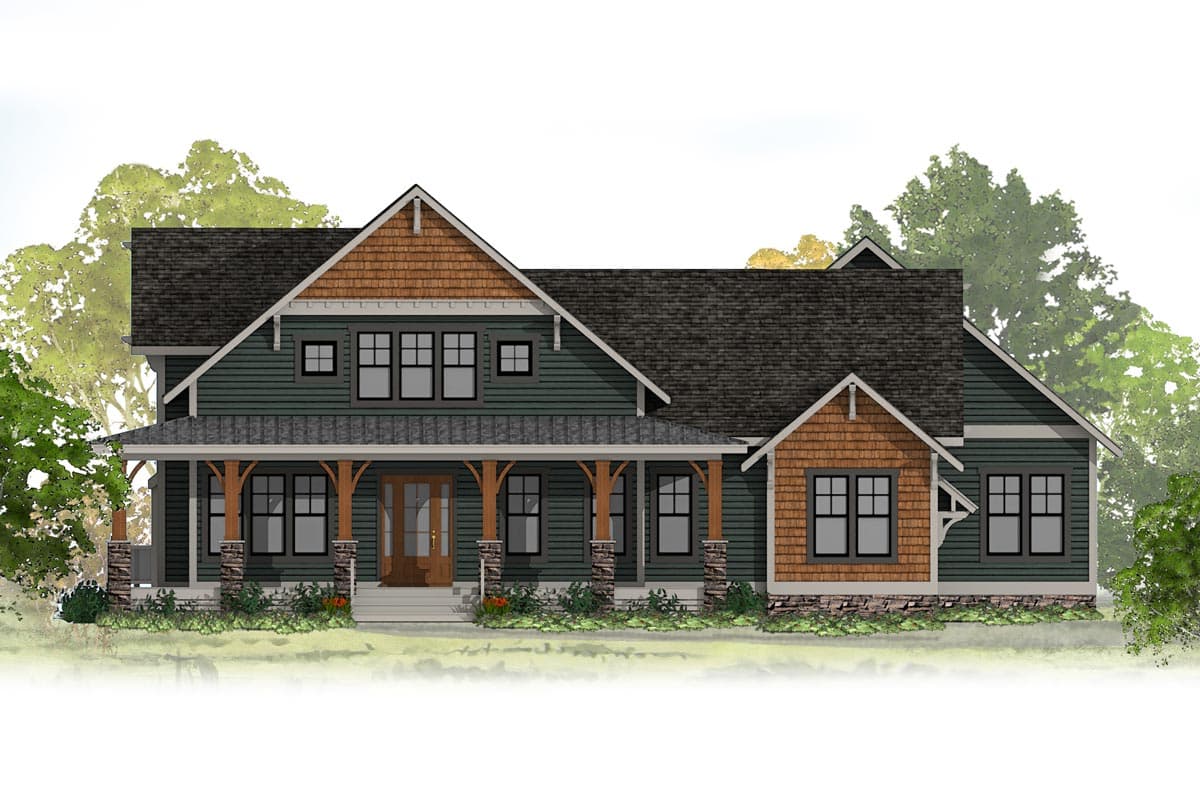Plan 500050VV: 3500 Square Foot Craftsman House Plan with Main Level Guest Room - 3518 Sq Ft - Image #15 - Country, Craftsman, New American, Northwest