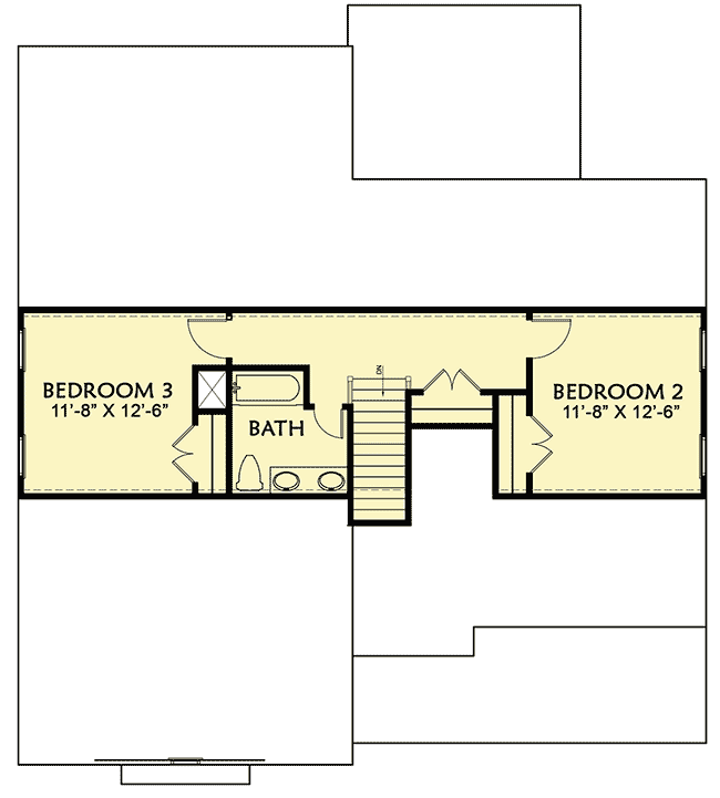 Plan 500052VV: Exclusive 3-Bed Craftsman Cottage House Plan Light on the Budget - 1927 Sq Ft - Floor Plan - 2nd Floor - Cottage, Craftsman