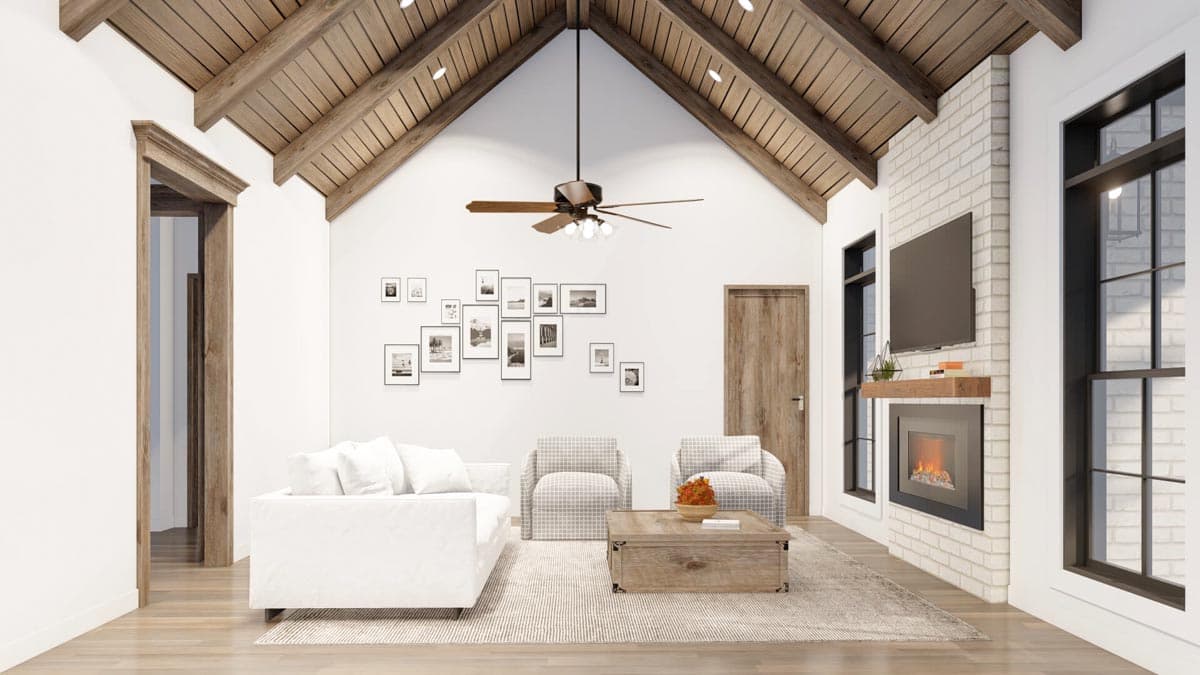 Plan 70589MK: 3-Bed House Plan with Brick Exterior and Bonus with Bath Above Garage - 1757 Sq Ft - Image #5 - Traditional