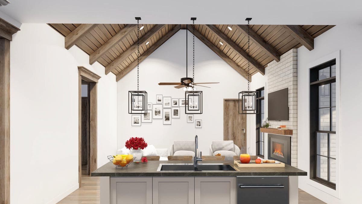 Plan 70589MK: 3-Bed House Plan with Brick Exterior and Bonus with Bath Above Garage - 1757 Sq Ft - Image #7 - Traditional