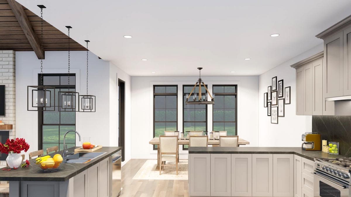 Plan 70589MK: 3-Bed House Plan with Brick Exterior and Bonus with Bath Above Garage - 1757 Sq Ft - Image #8 - Traditional