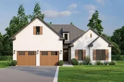 3-Bed House Plan with Brick Exterior and Bonus with Bath Above Garage - 1757 Sq Ft