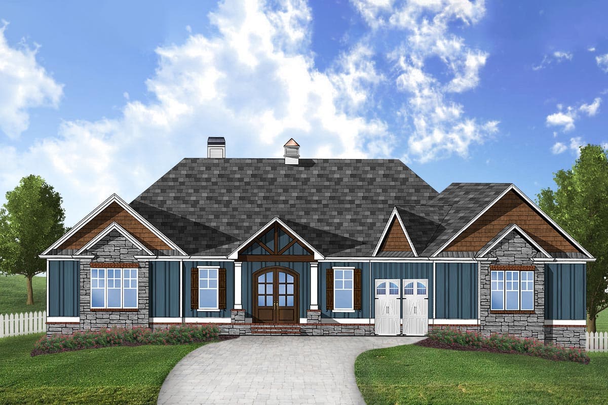 Plan 24382TW: 3-Bed Craftsman with Angled Garage for a Rear-Sloping Lot - Image #48 - Country, Craftsman, Mountain, Ranch, Rustic