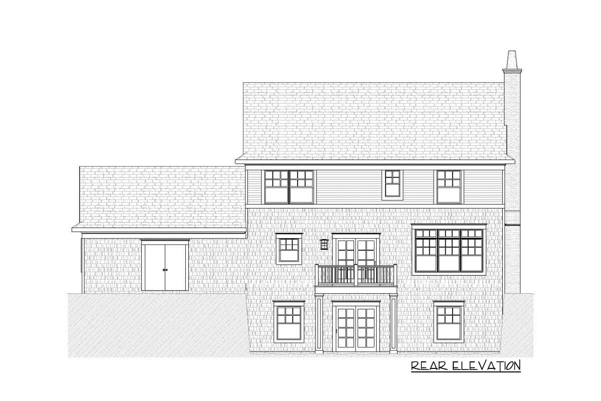 Plan 970073VC: 2-Story 3-Bed House Plan with Eyebrow Dormer and Covered Entry Porch - Image #7 - Shingle, Traditional