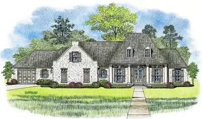 Classic Acadian House Plan with Outdoor Grilling Porch and Optional Bonus Room 