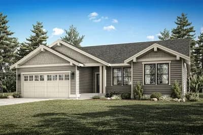 One-Story Craftsman Ranch Home Plan