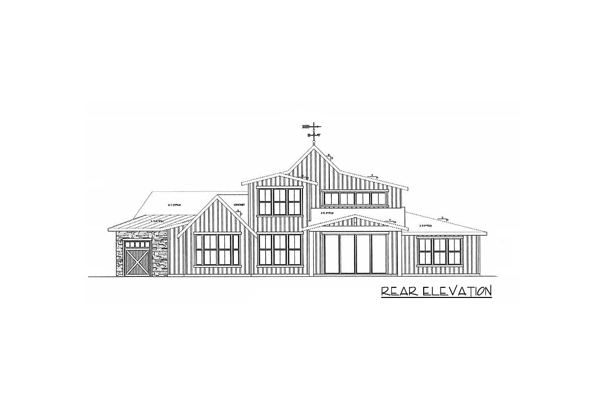 Plan 85265MS: Modern Farmhouse with 2-Story Foyer and Great Room - Image #5 - Barndominium, Country, Farmhouse, Modern Farmhouse, Rustic