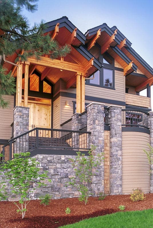 Plan 85264MS: Lodge-Style House Plan with Attached Guest House - Image #6 - Craftsman, Mountain, Northwest