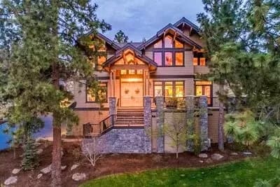 Lodge-Style House Plan with Attached Guest House