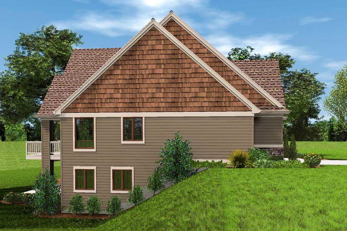 Plan 69700AM: Craftsman House Plan with Vaulted Great Room and Finished Lower Level - Image #4 - Craftsman, Northwest