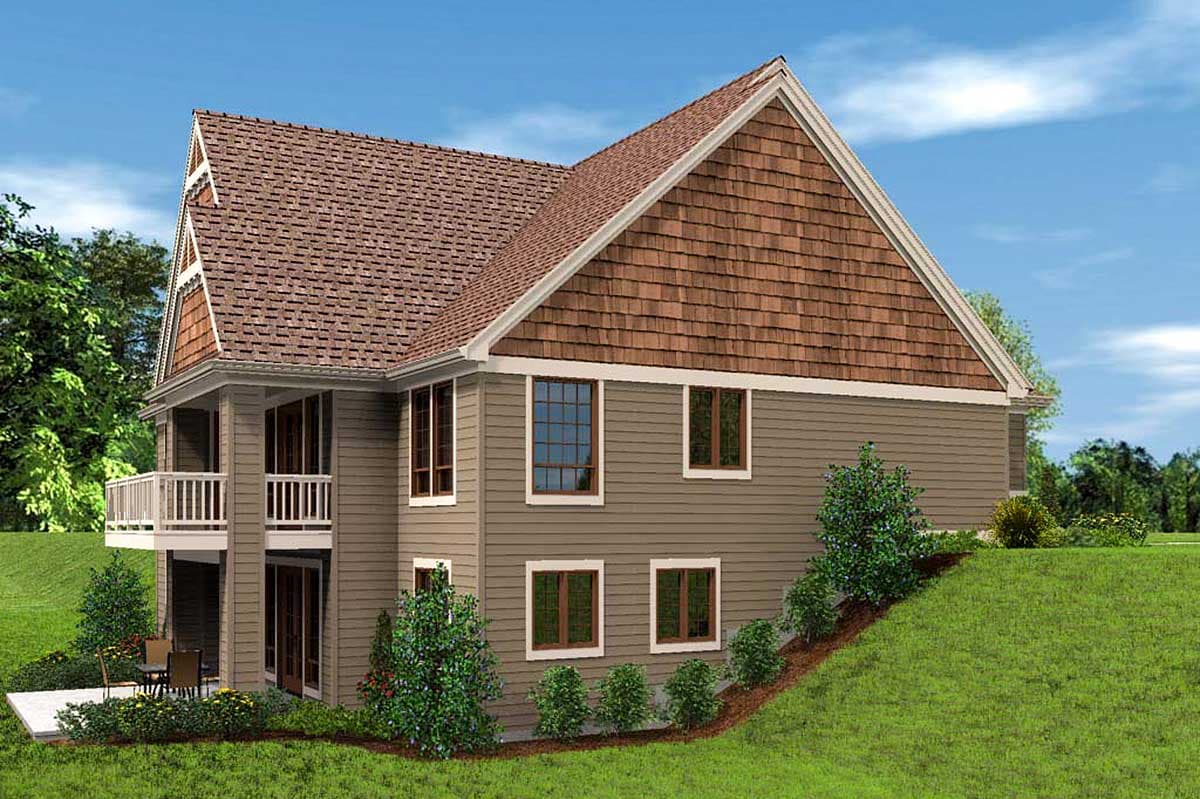 Plan 69700AM: Craftsman House Plan with Vaulted Great Room and Finished Lower Level - Image #5 - Craftsman, Northwest