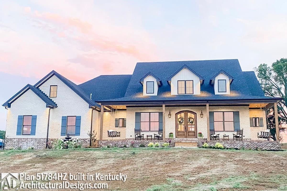 build gallery item - Farmhouse Plan 51784HZ comes to life in Kentucky