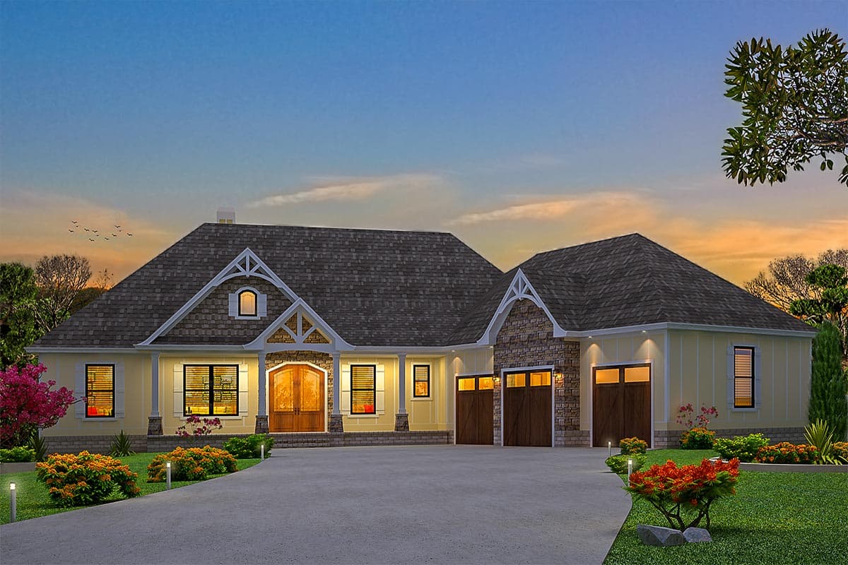 Plan 24386TW: 4-Bed Craftsman House Plan with Main-Floor Master - Image #34 - Country, Craftsman