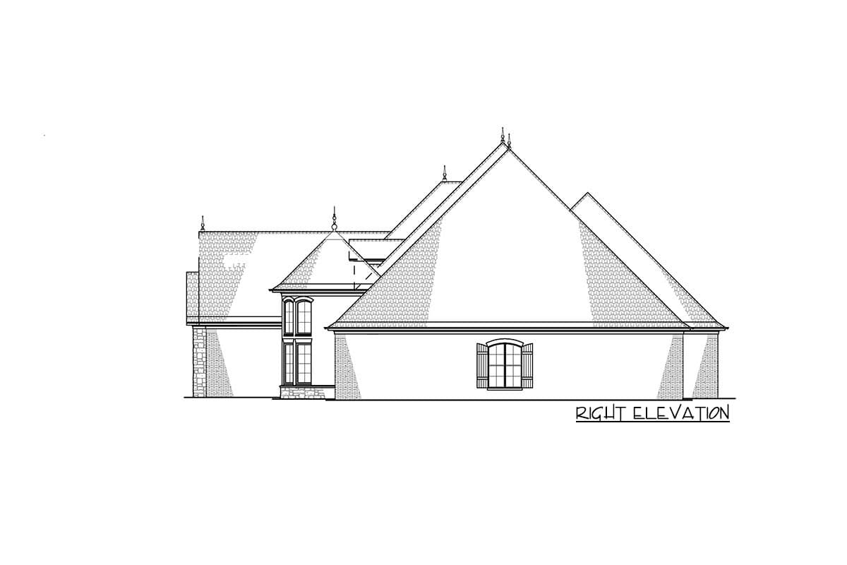 Plan 70592MK: 5-Bed Luxury French Country House Plan with Separate-But-Attached Apartment - 5106 Sq Ft - Image #5 - European, French Country, Traditional