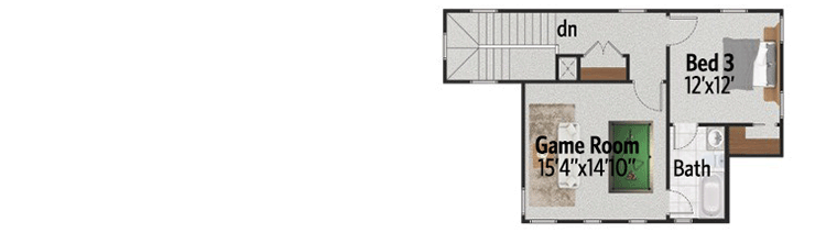 Plan 430038LY: Contemporary 3-Bedroom Stone and Stucco Home Plan with Private Study  - Floor Plan - 2nd Floor - Contemporary, European, Hill Country