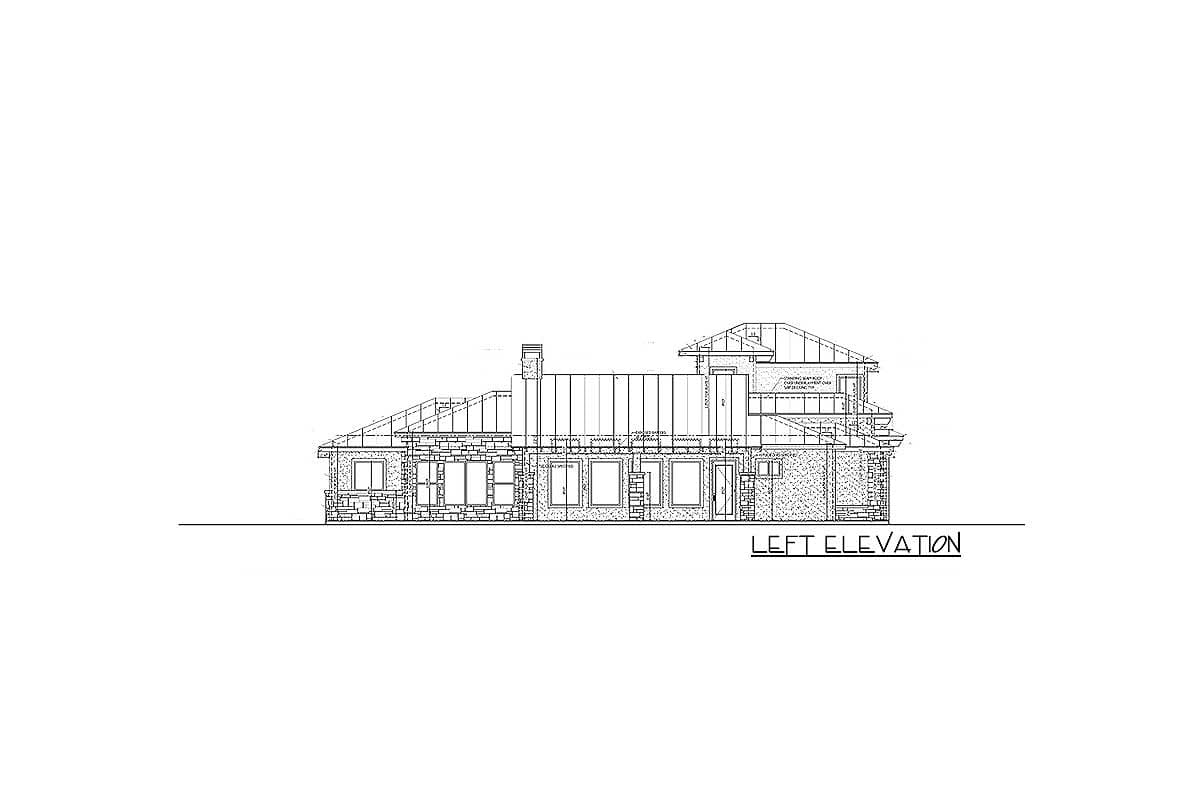 Plan 430038LY: Contemporary 3-Bedroom Stone and Stucco Home Plan with Private Study  - Image #8 - Contemporary, European, Hill Country