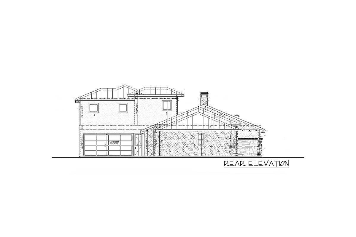 Plan 430038LY: Contemporary 3-Bedroom Stone and Stucco Home Plan with Private Study  - Image #9 - Contemporary, European, Hill Country