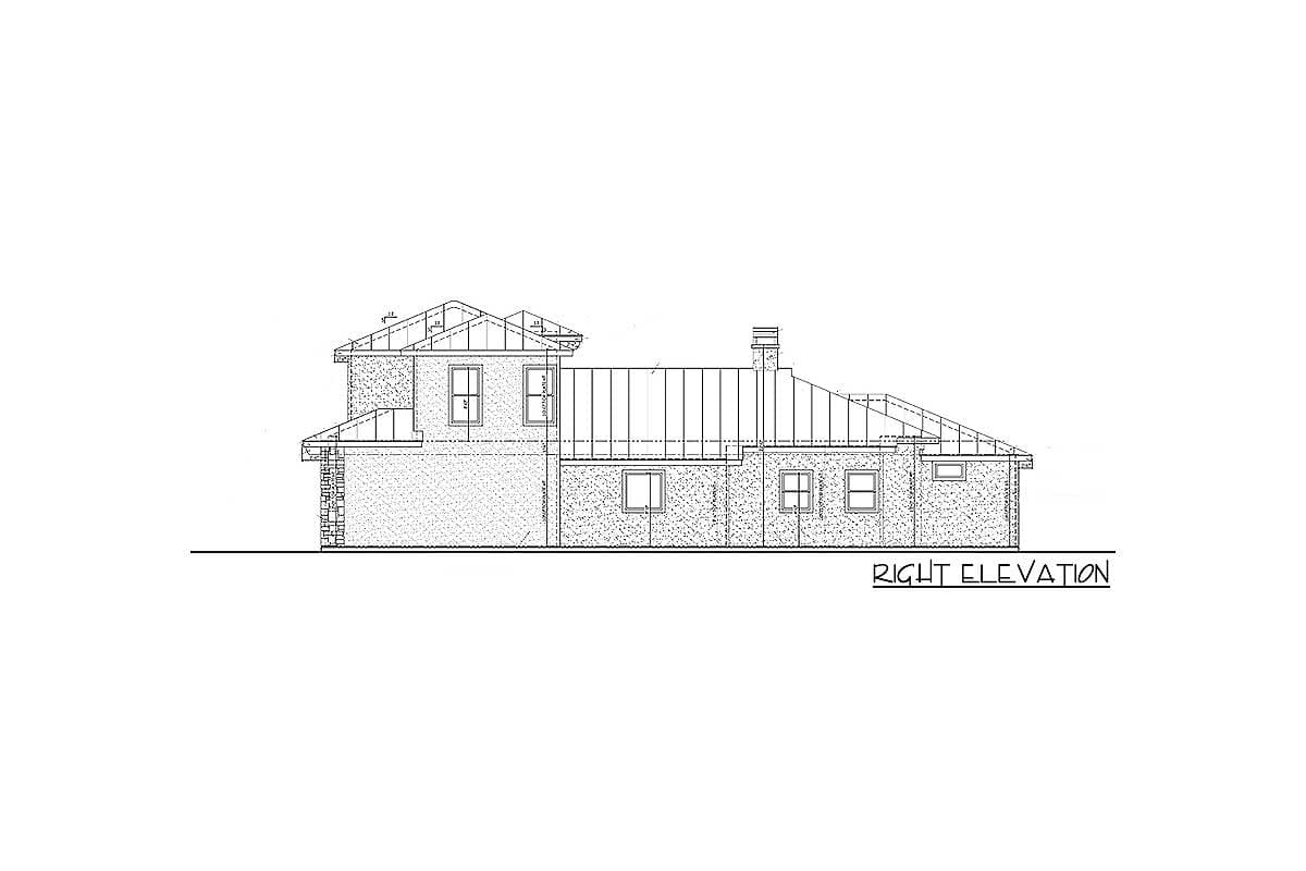 Plan 430038LY: Contemporary 3-Bedroom Stone and Stucco Home Plan with Private Study  - Image #10 - Contemporary, European, Hill Country