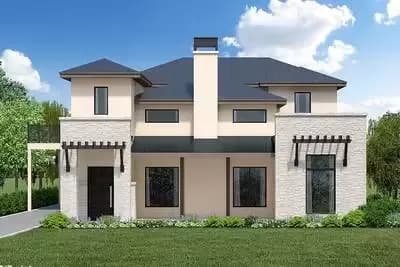 3-Bedroom House Plan with Den, Main-Floor Master and Detached 2-Car Garage