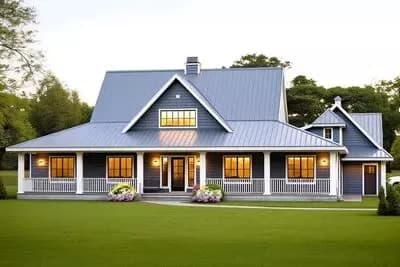 4-Bed Modern Farmhouse Plan with Expanded Outdoor Living In Back - 2372 Sq Ft