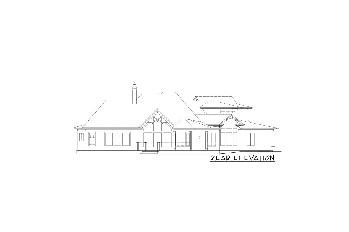Plan 25646GE: Showcase Craftsman Home Plan with Curved Rear Patio and a 3-Car Garage - 3110 Sq Ft - Image #22 - Craftsman, Mountain