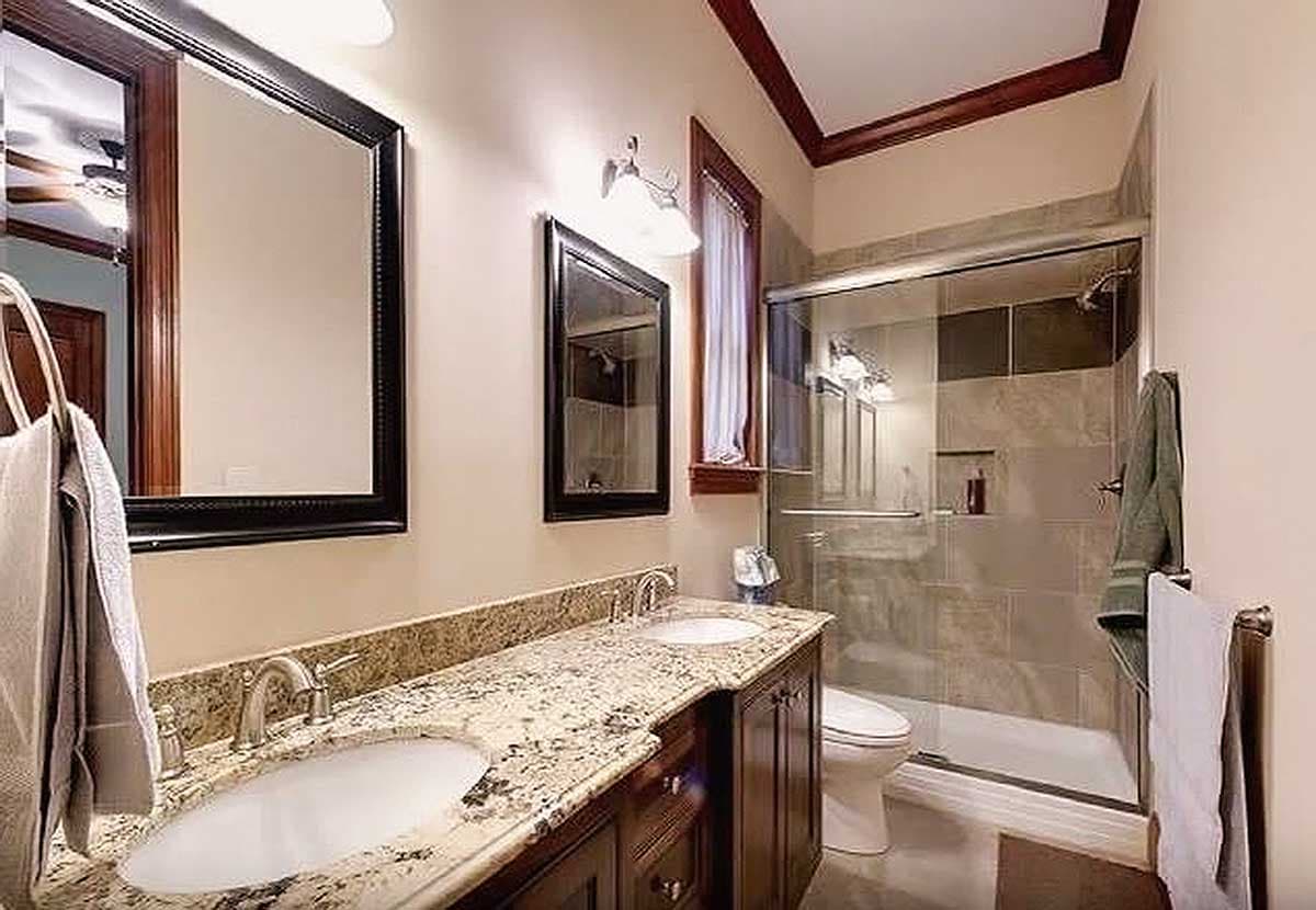 Plan 25646GE: Showcase Craftsman Home Plan with Curved Rear Patio and a 3-Car Garage - 3110 Sq Ft - Image #17 - Craftsman, Mountain