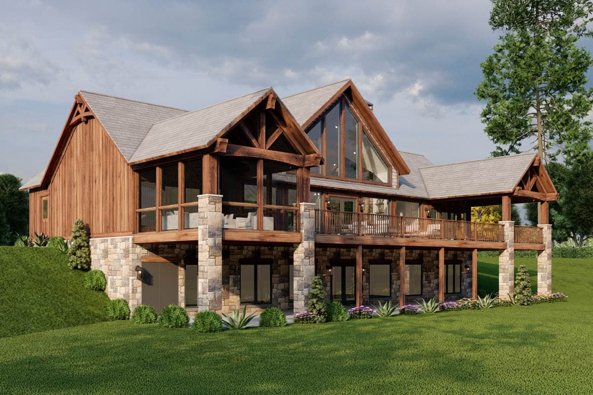 Plan 70593MK: Craftsman Home Plan with Lower Level Game and Bunk Rooms - 3415 Sq Ft - Image #10 - Contemporary, Craftsman, Mountain, Vacation
