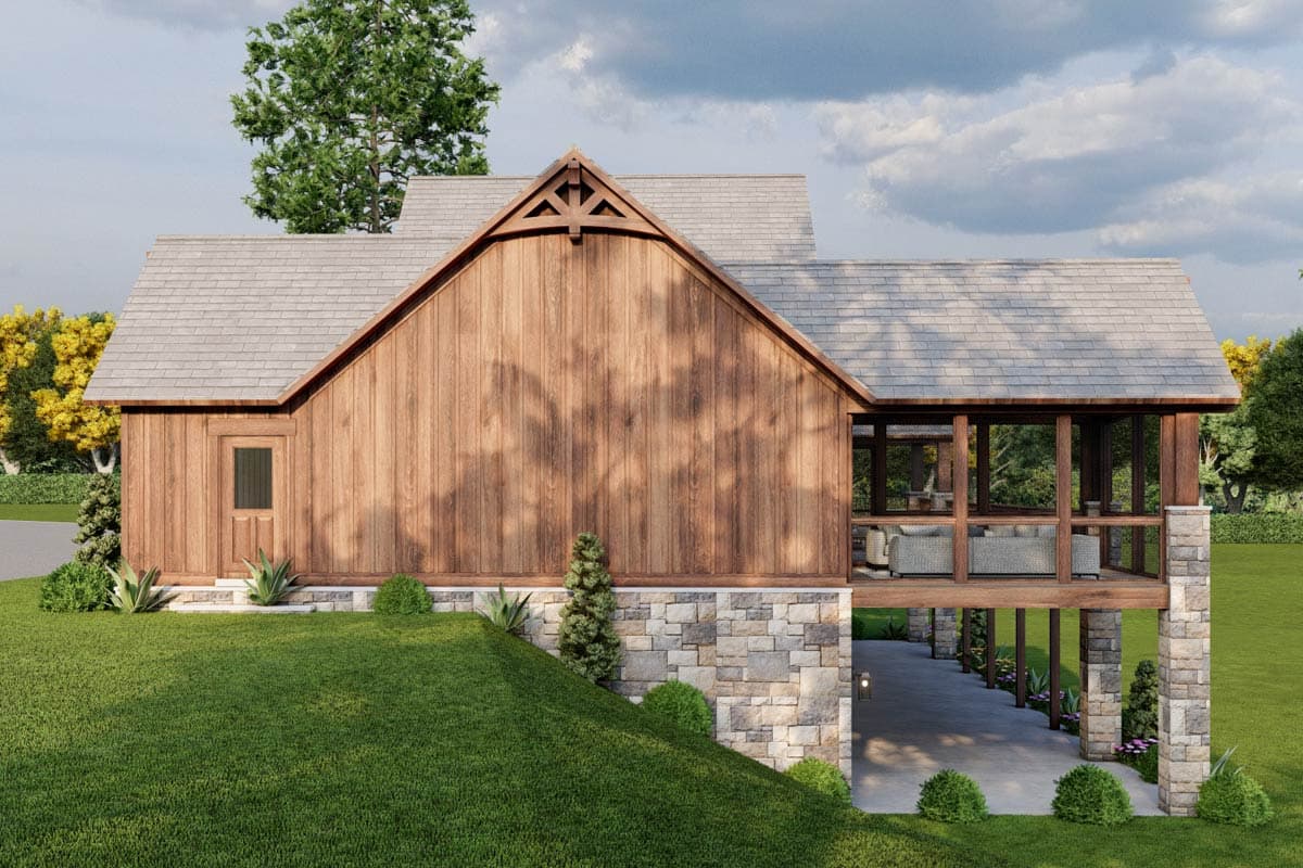 Plan 70593MK: Craftsman Home Plan with Lower Level Game and Bunk Rooms - 3415 Sq Ft - Image #8 - Contemporary, Craftsman, Mountain, Vacation