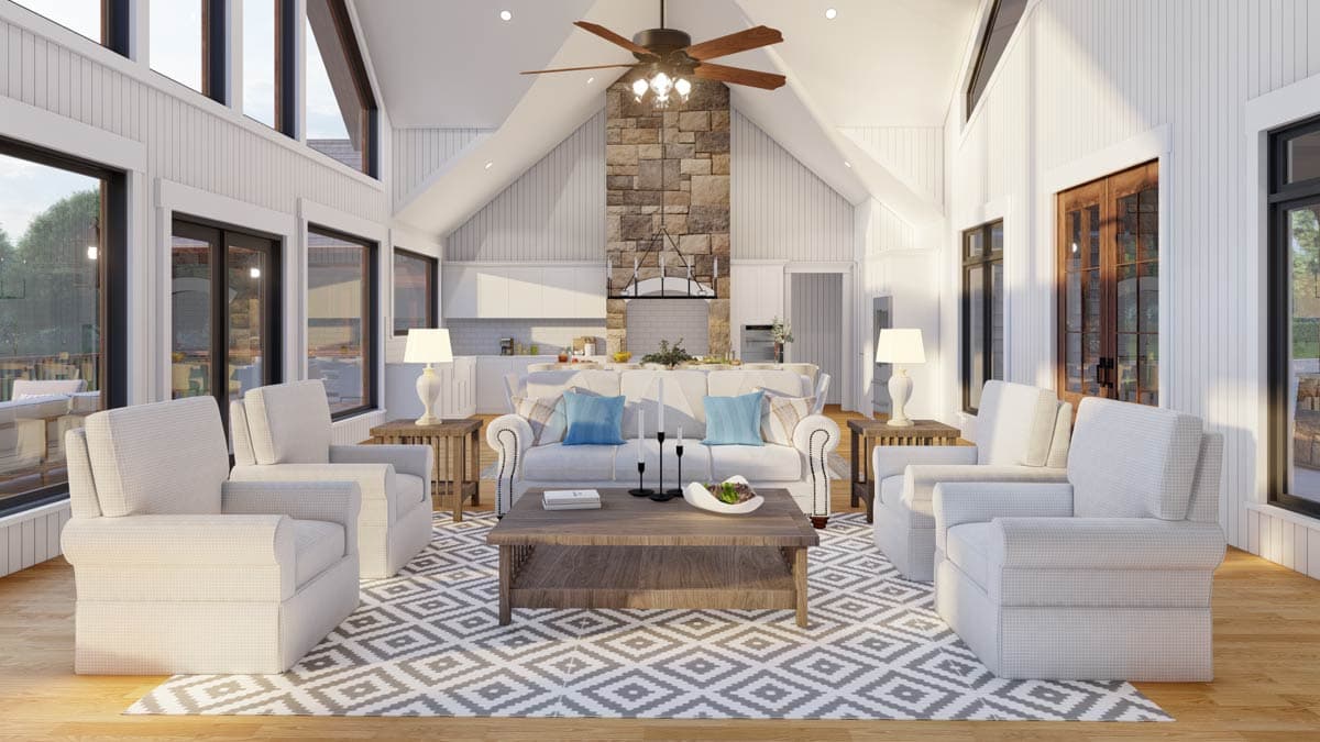 Plan 70593MK: Craftsman Home Plan with Lower Level Game and Bunk Rooms - 3415 Sq Ft - Image #11 - Contemporary, Craftsman, Mountain, Vacation