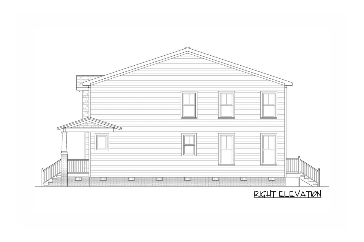 Plan 31535GF: 3-Bedroom Narrow Lot Cottage House Plan - Image #8 - Bungalow, Craftsman, Northwest