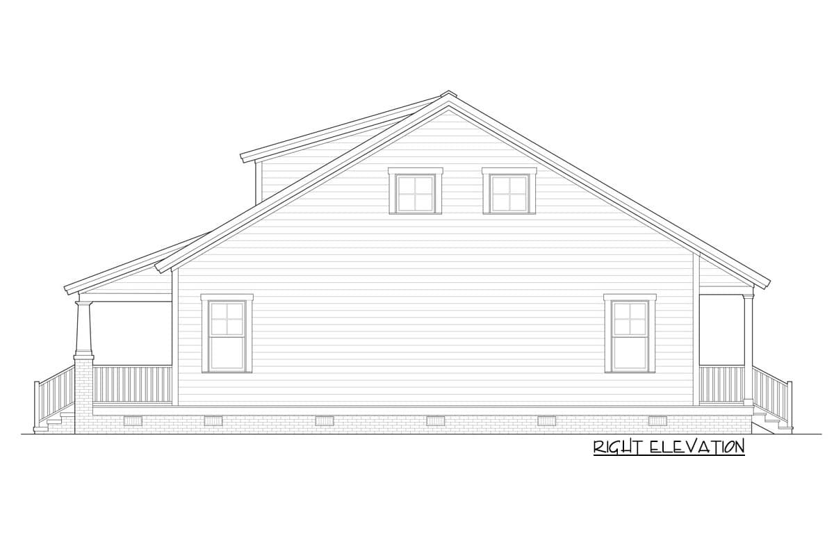 Plan 31529GF: 3-Bedroom Bungalow Plan for a Narrow Lot - Image #8 - Bungalow, Cottage, Country, Craftsman, Vacation