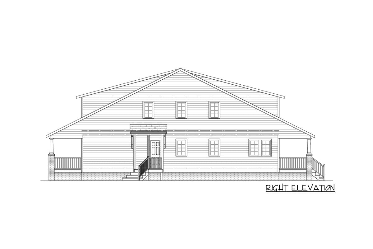Plan 31533GF: Extremely Narrow House Plan for the Special Lot - Image #5 - Bungalow, Cottage