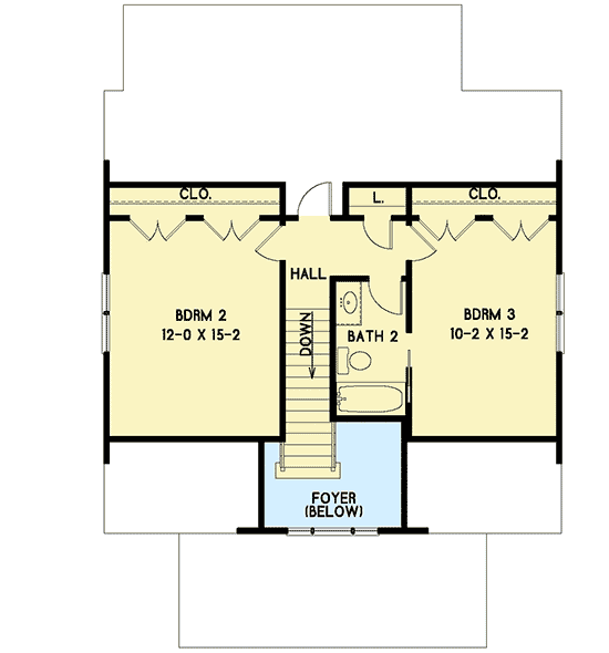 Plan 31534GF: Charming Bungalow Plan with Main-Floor Master - Floor Plan - 2nd Floor - Bungalow, Cottage, Craftsman, Vacation