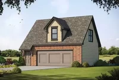 Detached Garage with Open Living Area Above