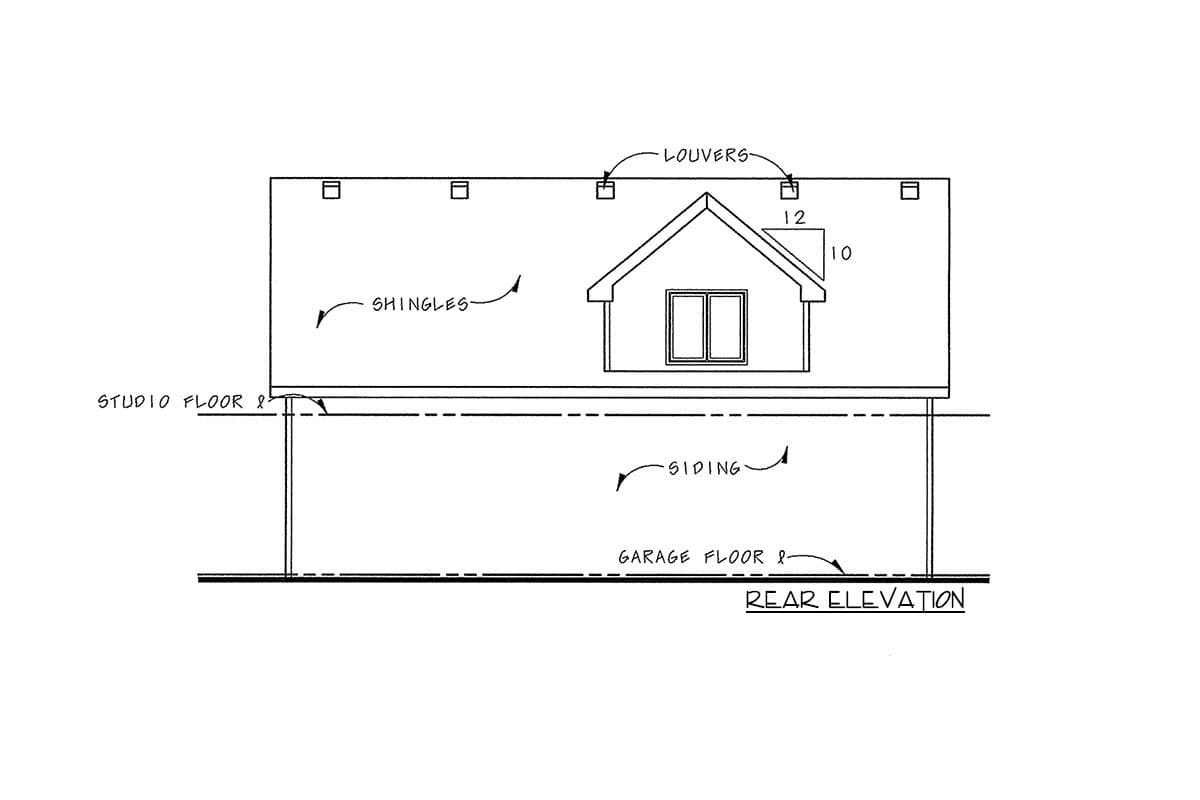 Plan 42552DB: French Country Garage Apartment Plan - Image #4 - Carriage, French Country, Traditional