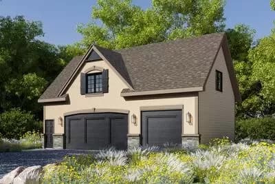 French Country Garage Apartment Plan