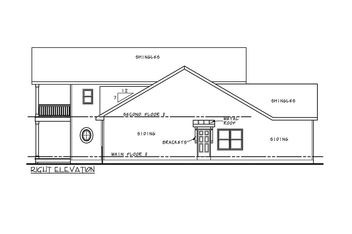 Plan 42545DB: 4-Bed Multi-Generational Home Plan with Private Garage Apartment - Image #4 - Country, Southern, Traditional