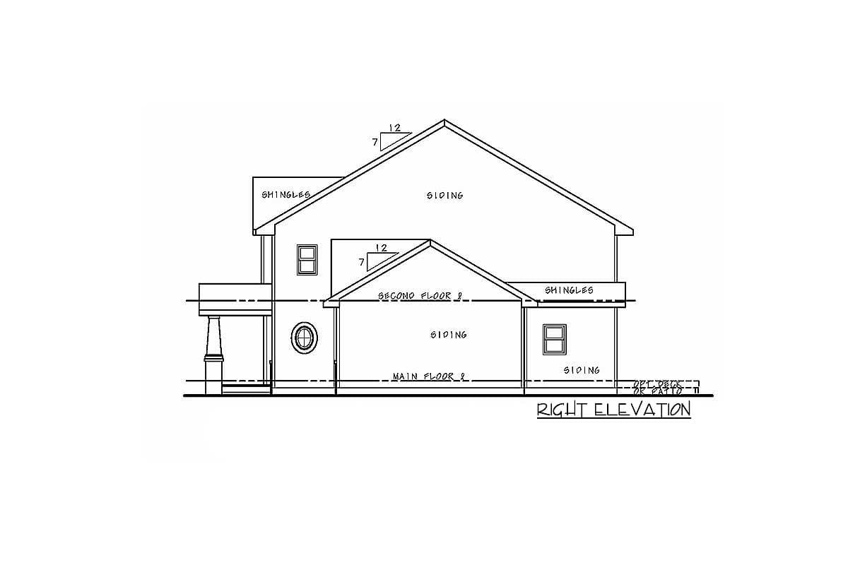 Plan 42544DB: 4-Bed Multi-Generational Home Plan with Private Garage Apartment - Image #4 - Country, Craftsman